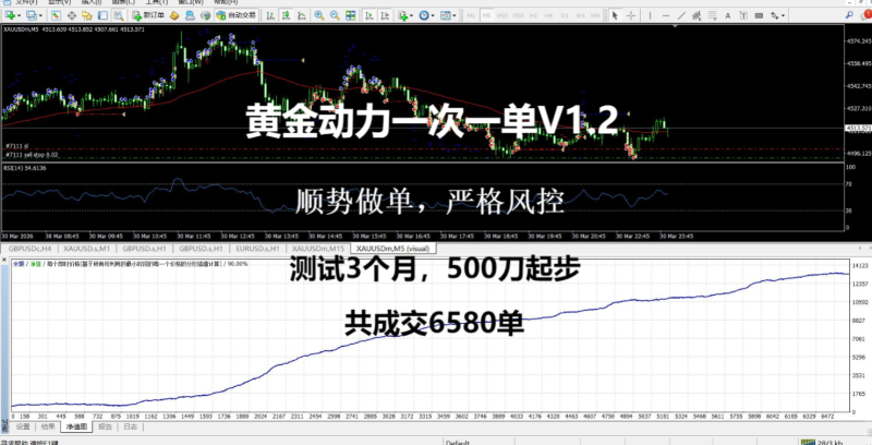 黄金动力一次一单V1.2版｜新手也能轻松驾驭的黄金智能交易神器-外汇EA资源网
